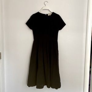 Black Cotton Short Sleeve YMC Dress sz4.